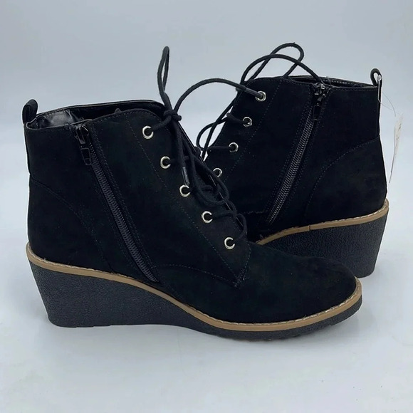 Ana Bramber Black Ankle Suede Boots - Picture 5 of 10
